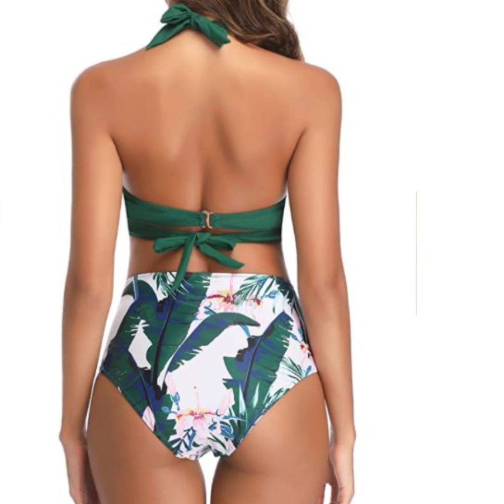 Vintage Swimsuit Two Piece Retro High Wait Bikini - Picture 12 of 13